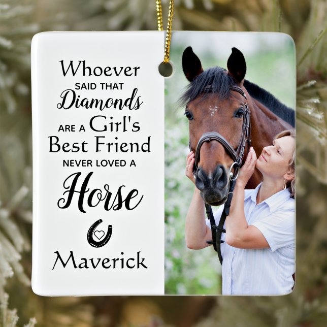 Ornement En Céramique Cheval Meilleur Ami Equestre Cheval Lover Animaux (Créateur téléchargé)