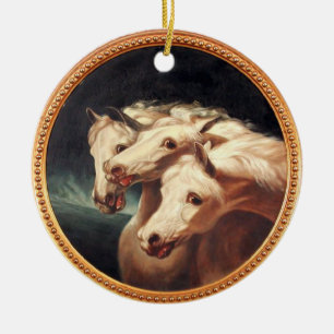 Ornement En Céramique Chevaux chariot de Pharaon