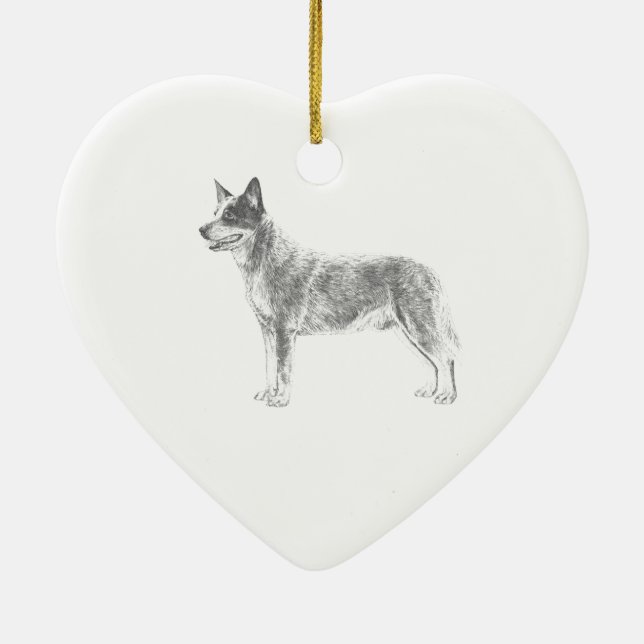 Ornement En Céramique Chien australien de bétail (Dos)