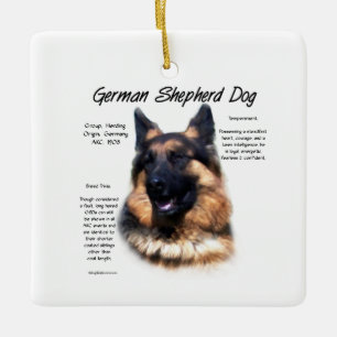 Ornement En Céramique Chien berger allemand (longhair) Conception de l'h