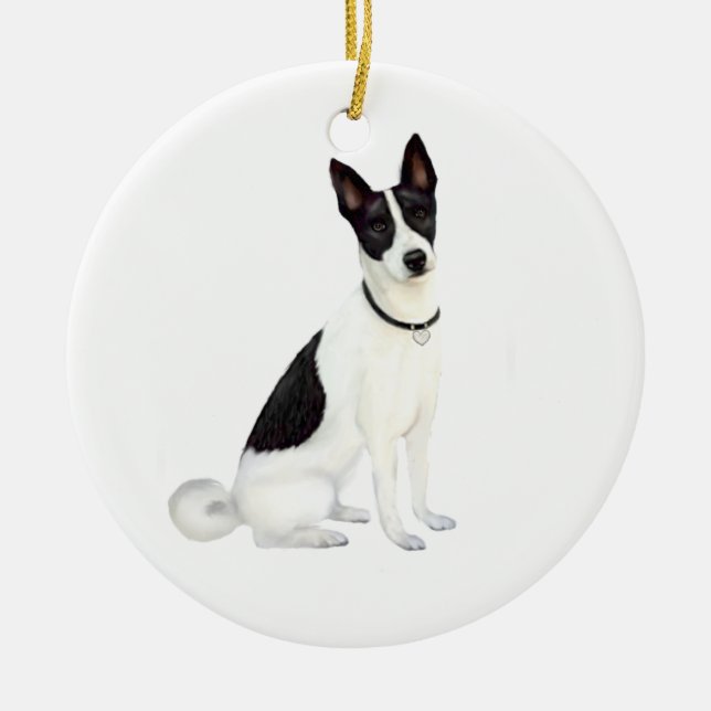 Ornement En Céramique Chien canadien (A) (Devant)