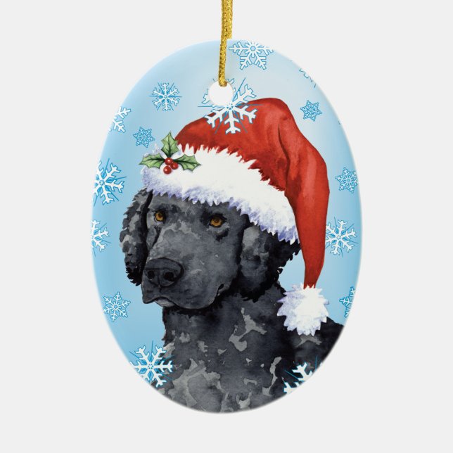 Ornement En Céramique Chien d'arrêt Bouclé-Enduit heureux de Howliday (Devant)