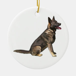 Ornement En Céramique Chien de berger allemand de sable