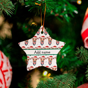 Ornement En Céramique Chien de race Lévrier italien Noël