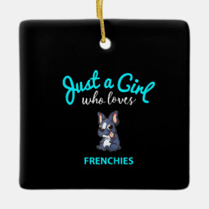 Ornement En Céramique Chien-taureaux Français Pour Filles Enfants Chien-