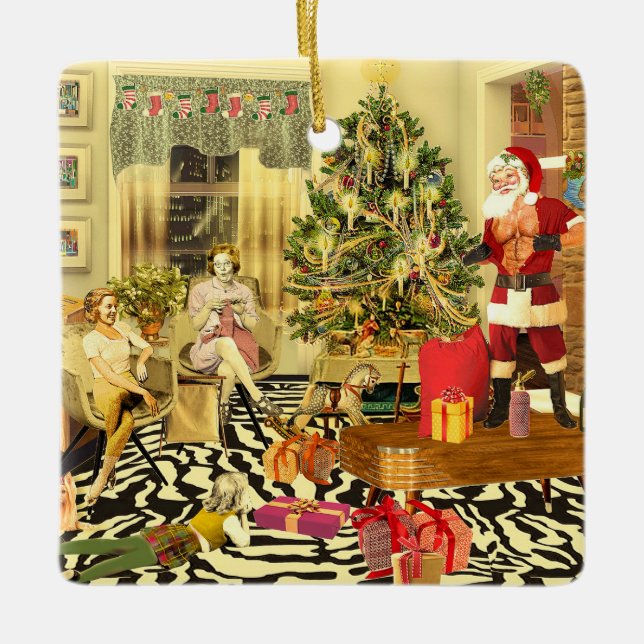 Ornement En Céramique Chippendale Noël (Devant)