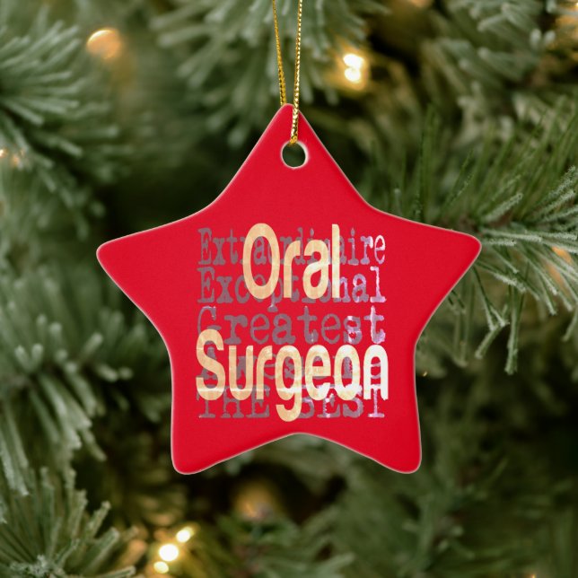 Ornement En Céramique Chirurgien buccal Extraordinaire (Arbre)