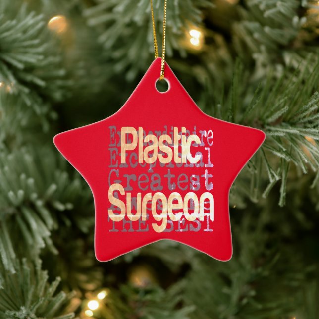 Ornement En Céramique Chirurgien plastique Extraordinaire (Arbre)