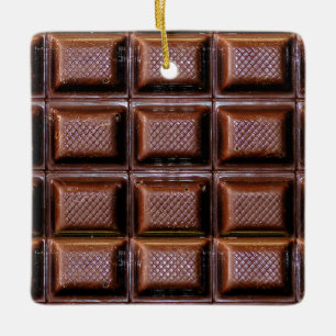 Ornement En Céramique Chocolat Bar Nourriture réaliste Noël