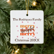 Chocolat Brown Boho Joyeux et brillant Noël