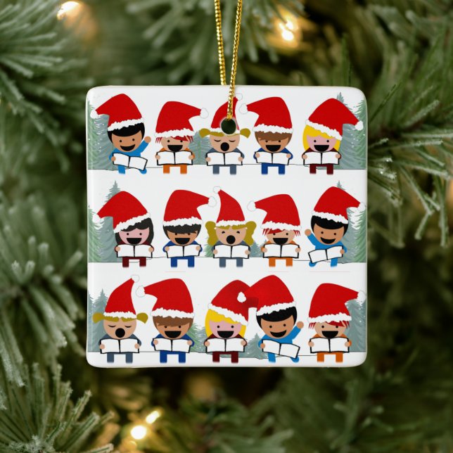 Ornement En Céramique Chorale pour enfants Noël (Arbre)