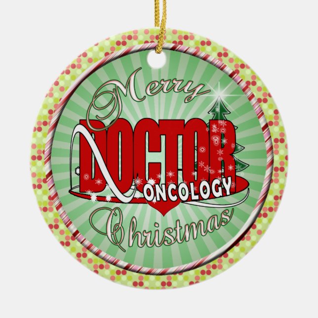 ORNEMENT EN CÉRAMIQUE CHRISTMAS DOCTEUR ONCOLOGIE (Devant)
