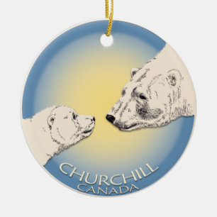 Ornement En Céramique Churchill Canada Ornament Polar Bear Art Keepsake