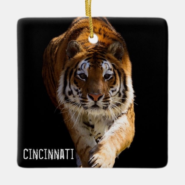 Ornement En Céramique Cincinnati Tiger - (Devant)