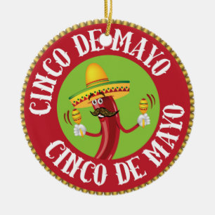Ornement En Céramique Cinco de Mayo