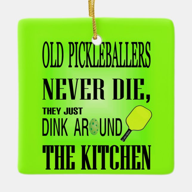 Ornement En Céramique Citation de Pickleball drôle (Devant)