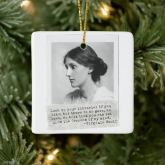 Ornement En Céramique Citation de Virginia Woolf - Icônes de l'histoire 