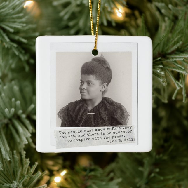 Ornement En Céramique Citation d'Ida B. Wells - Les grandes femmes noire (Arbre)