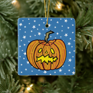 Ornement En Céramique Citrouille personnalisé Halloween Hanging Ornament