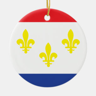 Ornement En Céramique City of New Orleans flag