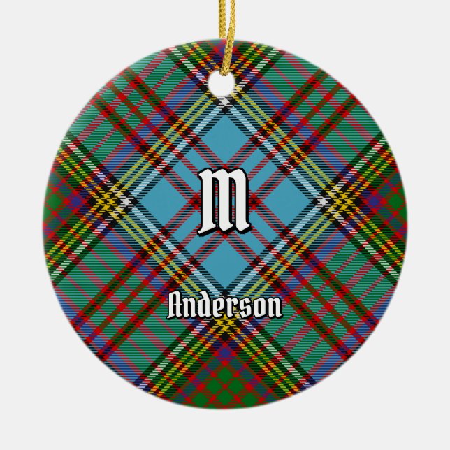 Ornement en céramique Clan Anderson Tartan (Devant)