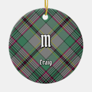 Ornement en céramique Clan Craig Tartan