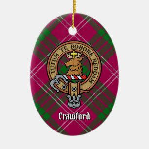 Ornement en céramique Clan Crawford Crest
