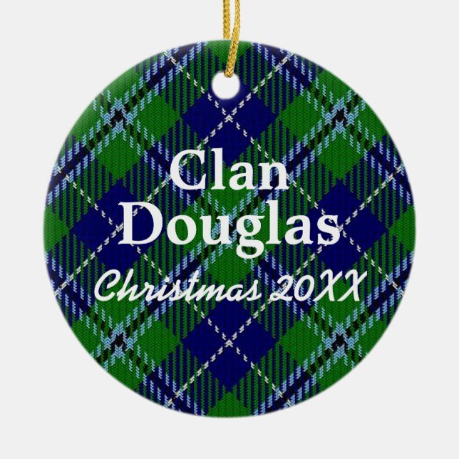 Ornement En Céramique Clan Douglas Scottish Tartan (Devant)