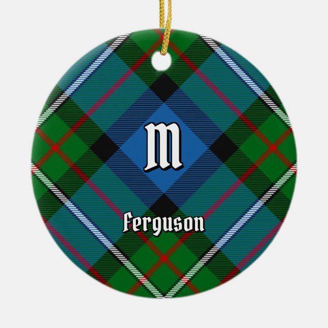 Ornement en céramique Clan Ferguson Tartan (Devant)