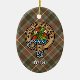 Ornement en céramique Clan Fraser Crest