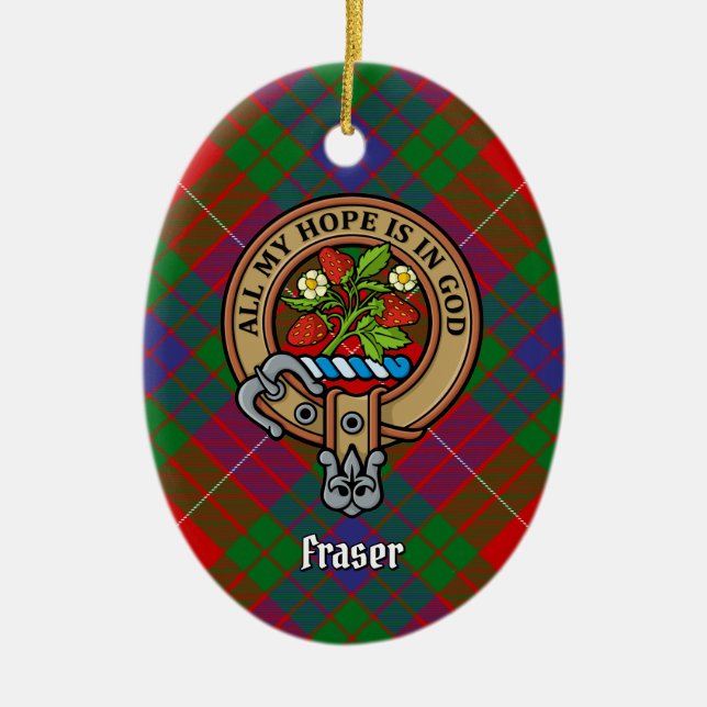 Ornement en céramique Clan Fraser Crest (Devant)