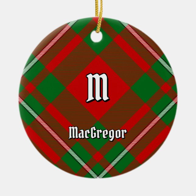 Ornement en céramique Clan Gregor Tartan (Devant)