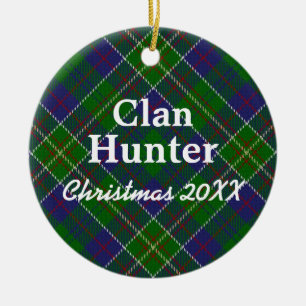 Ornement En Céramique Clan Hunter Tartan écossais