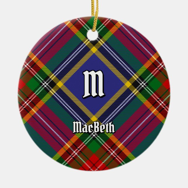 Ornement en céramique Clan MacBeth Tartan (Devant)