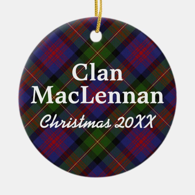Ornement En Céramique Clan MacLennan Tartan écossais (Devant)