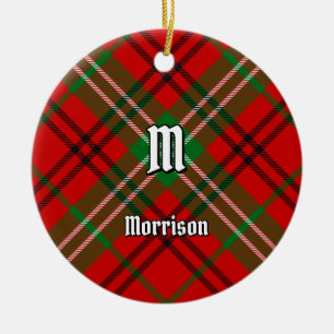 Ornement en céramique Clan Morrison Red Tartan