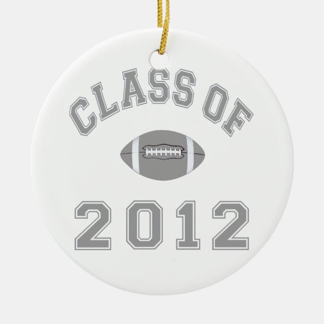 Ornement En Céramique Classe 2012 du football - gris 2 (Devant)