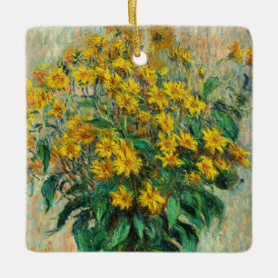 Ornement En Céramique Claude Monet - Fleurs de topinambour
