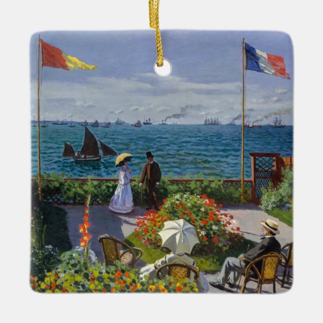 Ornement En Céramique Claude Monet - Jardin de Sainte-Adresse (Devant)