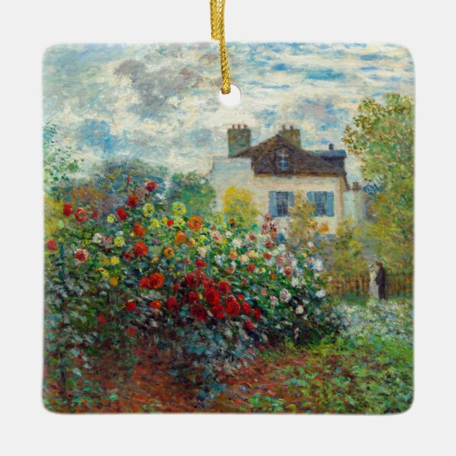 Ornement En Céramique Claude Monet - Le Jardin de l'Artiste à Argenteuil (Devant)