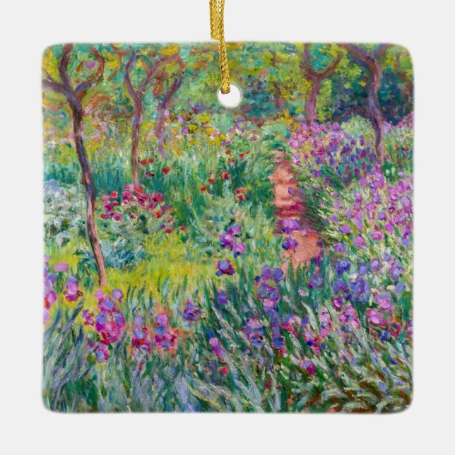 Ornement En Céramique Claude Monet - Le jardin d'Iris à Giverny (Devant)