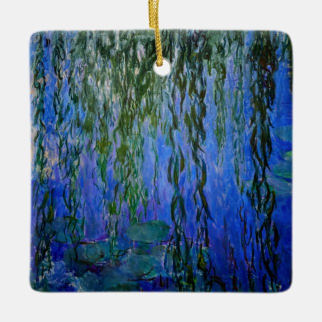 Ornement En Céramique Claude Monet - Lys d'eau avec saule plumant (Devant)