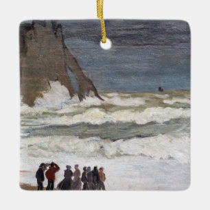 Ornement En Céramique Claude Monet - Mer Noire à Etretat