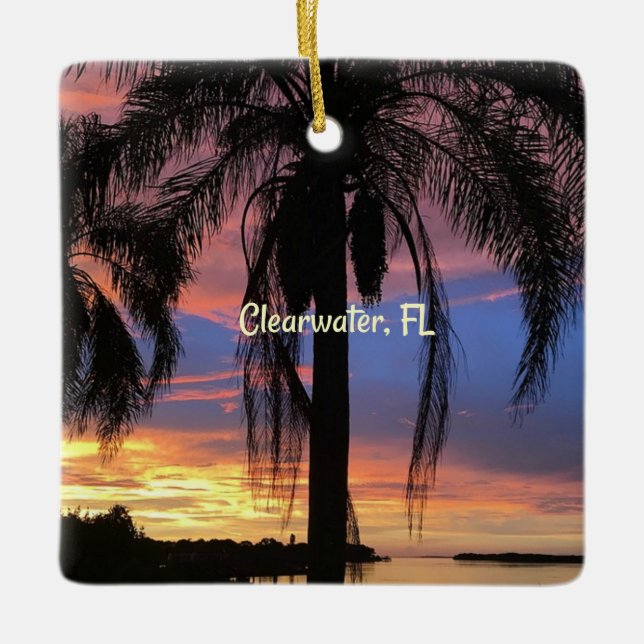 Ornement En Céramique Clearwater, Floride photo paysage (Devant)