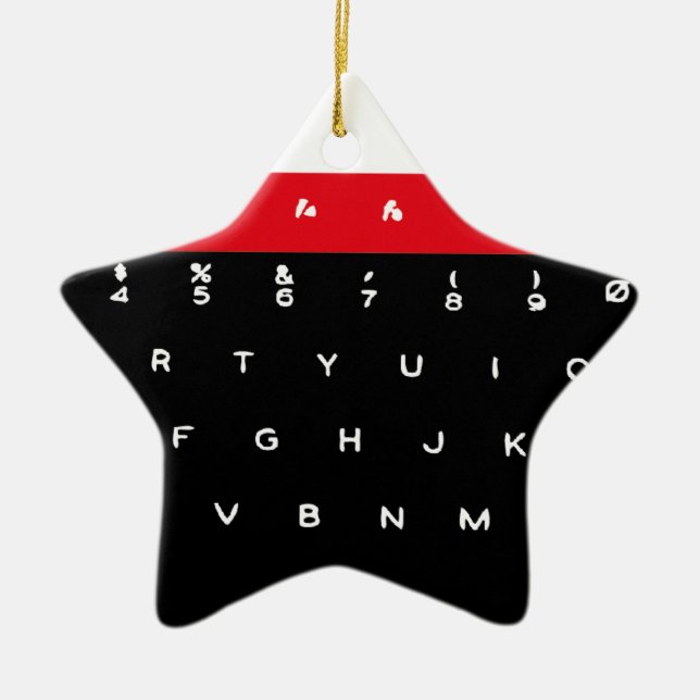 Ornement En Céramique Clés de clavier micro de BBC (Devant)