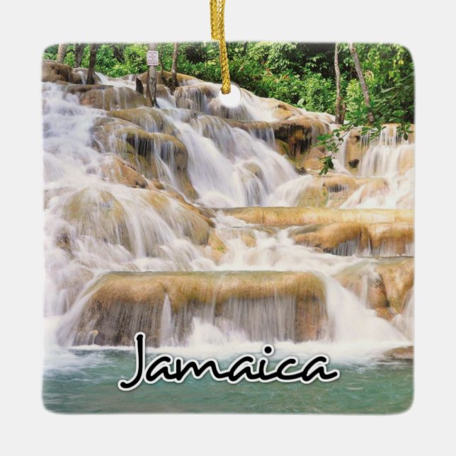 Ornement En Céramique Closeup de Jamaica Dunn's River Falls (Devant)