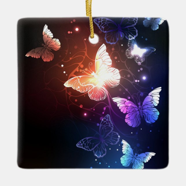 Ornement En Céramique Clowing Night Butterflies (Devant)