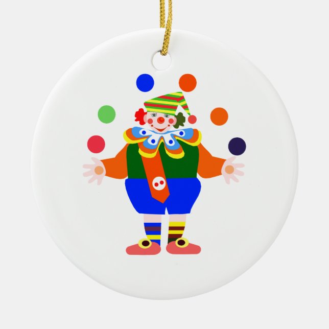 Ornement En Céramique clown de jongleur (Devant)