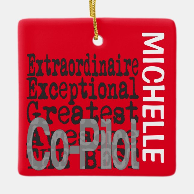 Ornement En Céramique Co-Pilote Extraordinaire CUSTOM Ornament Céramique (Devant)