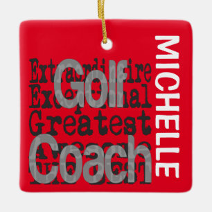 Ornement En Céramique Coach Golf Extraordinaire PERSONNALISÉ